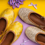 Yellow Zinnia Textured Pattern Mules