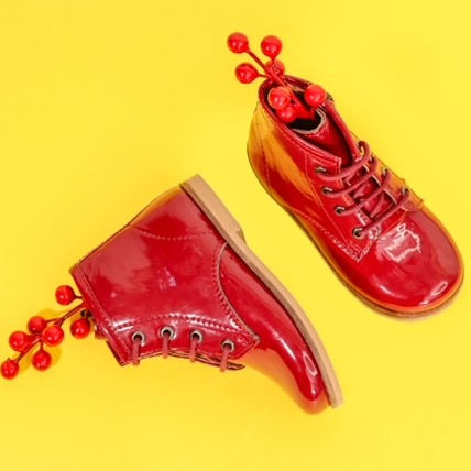 Cherry Lace Up Boots