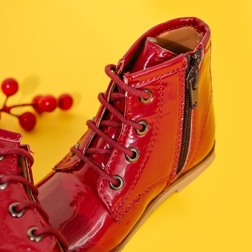 Cherry Lace Up Boots