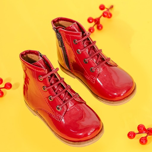 Cherry Lace Up Boots
