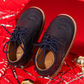Blue- lace up shoes