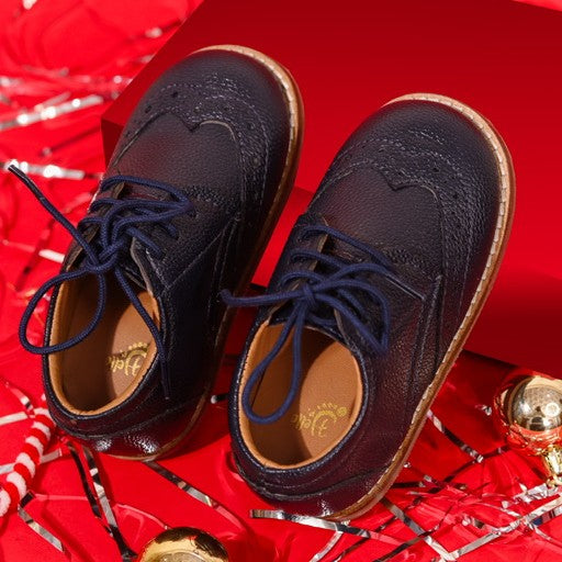 Blue- lace up shoes
