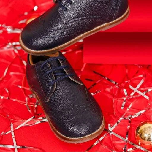 Blue- lace up shoes