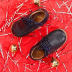 Blue- lace up shoes