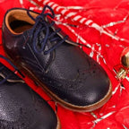 Blue- lace up shoes