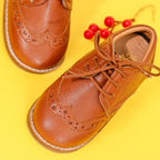 Tan- lace up shoes