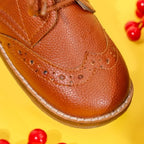 Tan- lace up shoes
