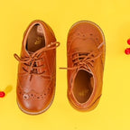 Tan- lace up shoes
