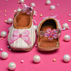 White Iris Butterfly Embellished Mules