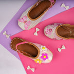 White Iris Butterfly Embellished Mules