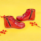 Cherry Lace Up Boots